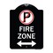 Signmission Fire Zone Heavy-Gauge Aluminum Architectural Sign, 24" x 18", BW-1824-23975 A-DES-BW-1824-23975 - alternate 1